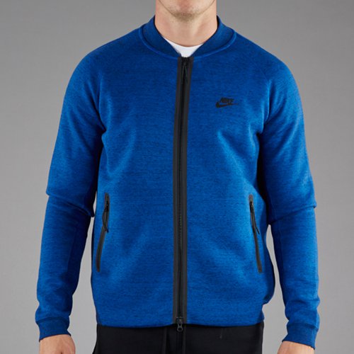 Nike Sportswear Tech Fleece Varsity Jacket Game Royal / Black / Heather / Black for Men